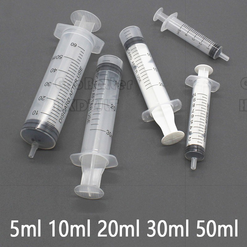 Syringes Plastic for Thick Glue Ink Crafts Dispensing 5ml 10ml 20ml 30ml 50ml