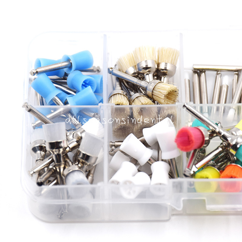 100 Pcs Dental Disposable Prophy Brush Cup Polishing Polisher 10 Mixed Types
