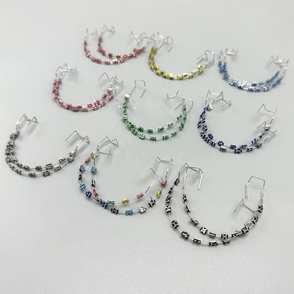 Temporary Tooth Decoration Fake Braces Metal Wires Ortho Bracket Ligature Ties