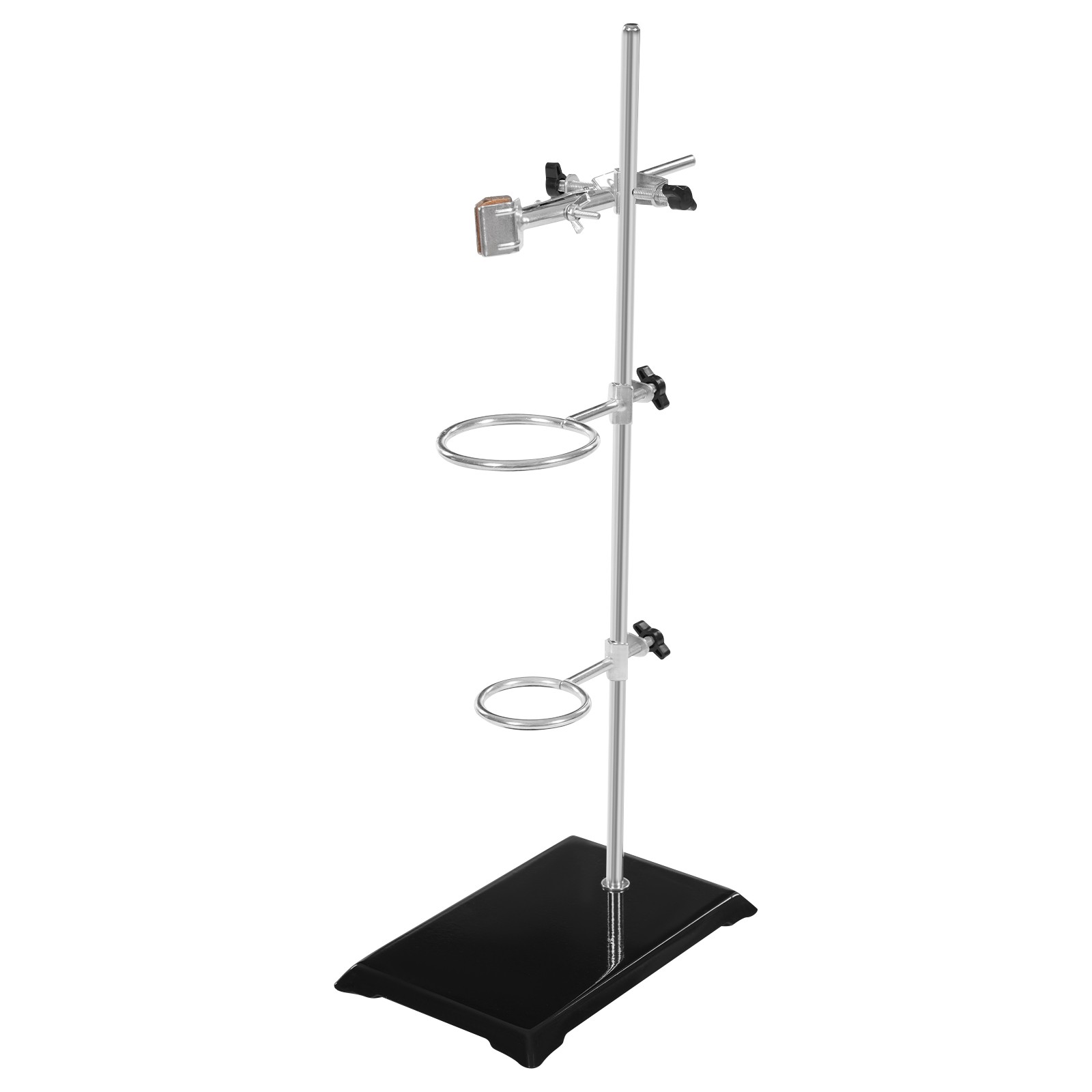 Lab Iron Stand Clamp Ring Set – 50cm Support Holder for Chemistry Experiments