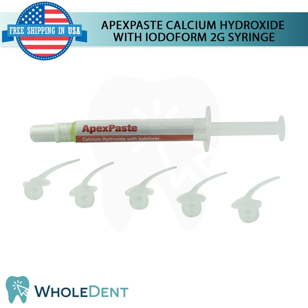 ApexPaste Calcium Hydroxide With Iodoform 2g Syringe For Endodontic Treatments
