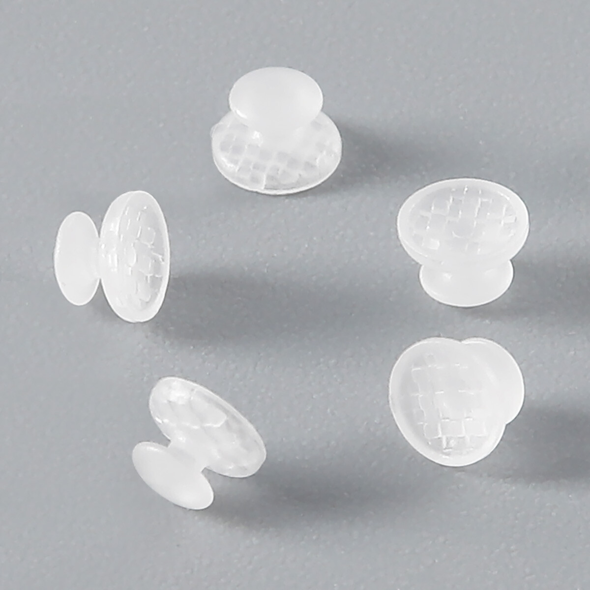 Dental Composite Clear Ceramic Lingual Buttons Bondable Round Rectangular Base