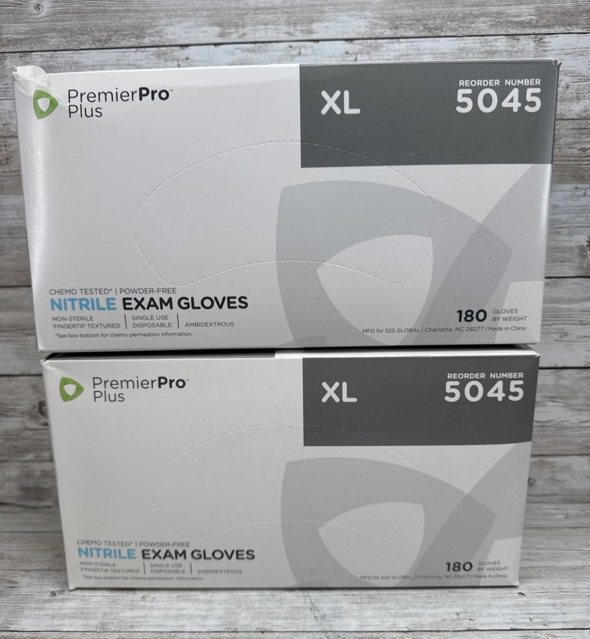Premier Pro Plus Nitrile Exam Gloves Powder free 2 Boxes Size X-LARGE *See Date*