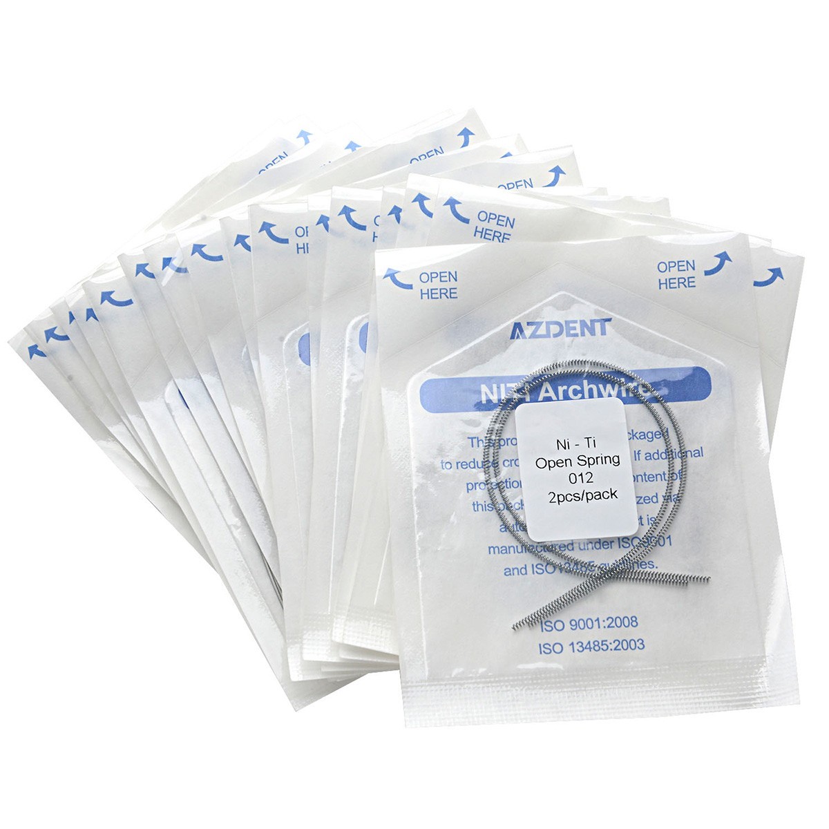 AZDENT 1 Bag Dental Orthodontic Niti Open Coil Spring Niti Alloy 0.008″-0.014″
