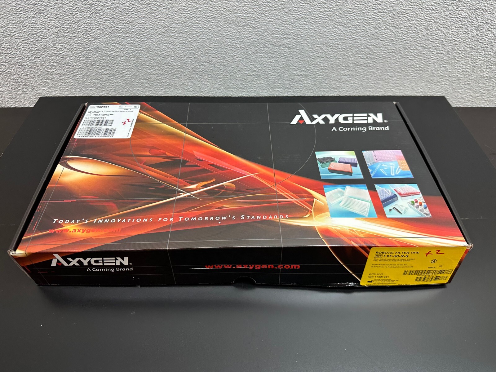 Corning Axygen REF C62991 PN FXF-50-R-S 96-well tips 30µL Clear Filtered Sterile