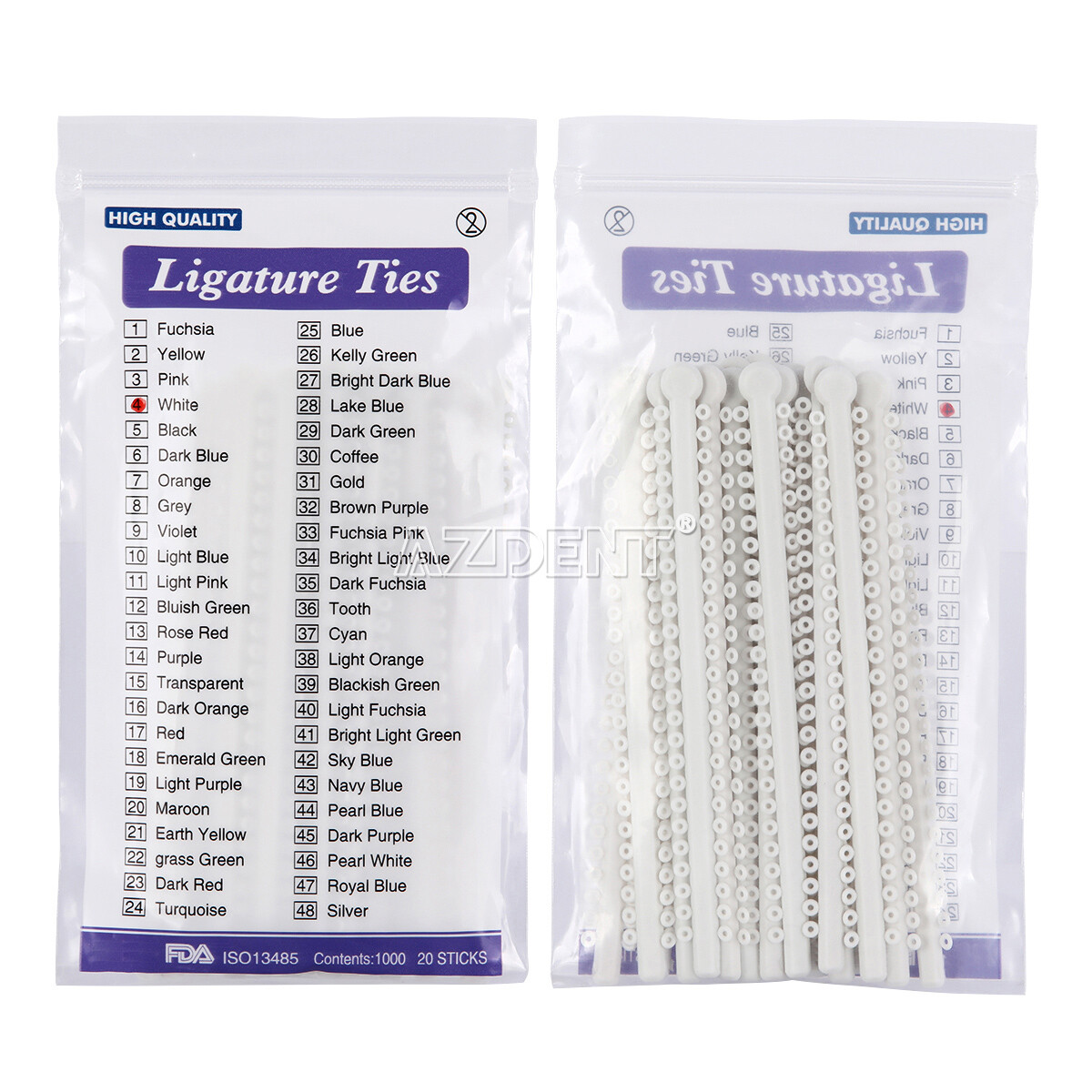 1000pcs Dental Orthodontic Elastic Ligature Ties Brackets Braces Rubber Bands
