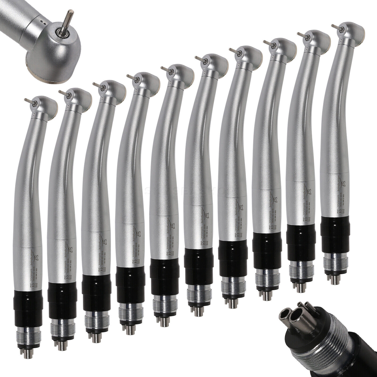 Large Torque Dental High Speed Handpiece LED/No-LED & 4-Hole Coupler NSK Style