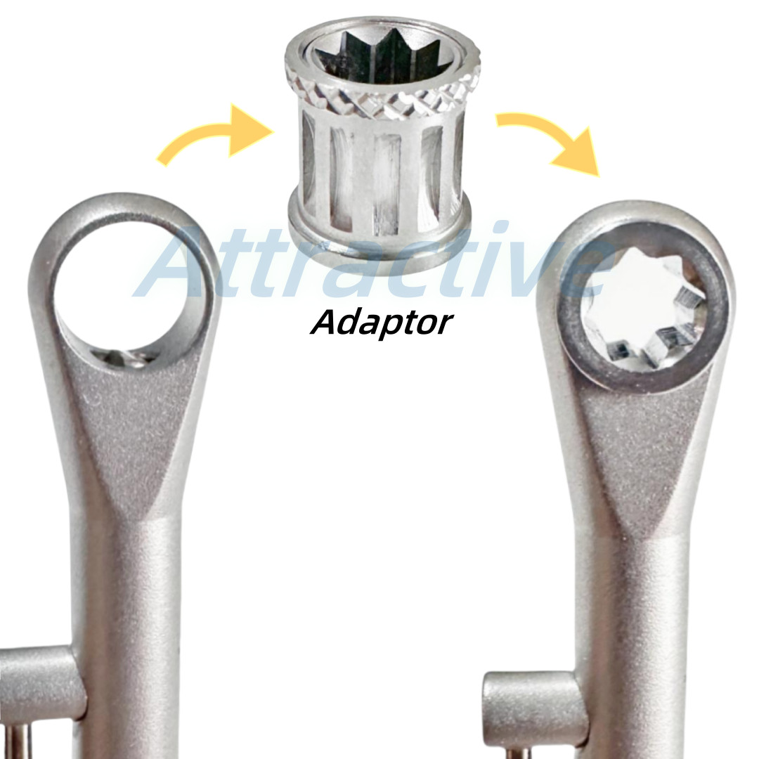 Dental Locator Abutment Driver Manual Triangle Screwdriver Torque Wrench Adaptor