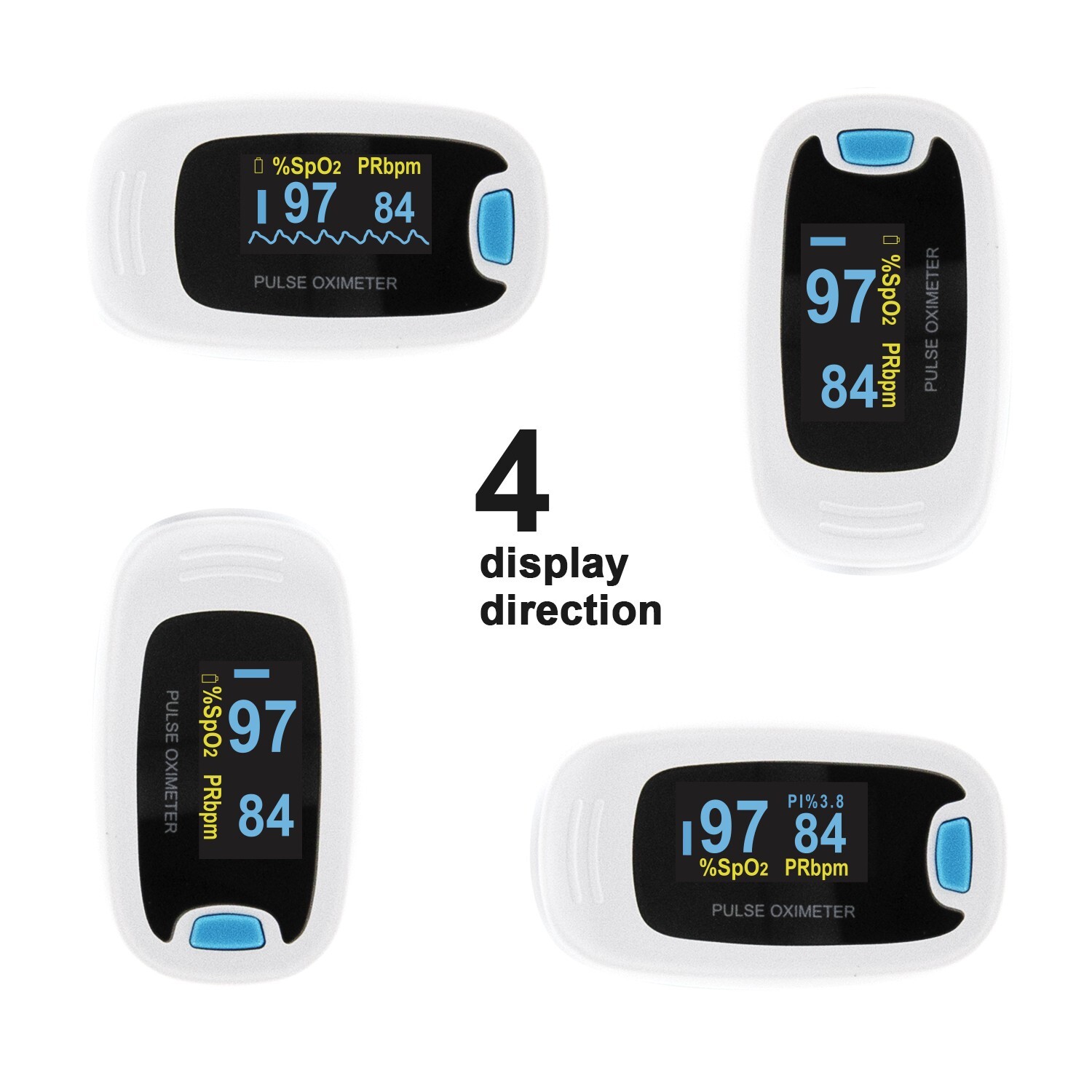 OLED Finger Pulse Oximeter SPO2 PR Meter Blood Oxygen Saturation Tester Monitor