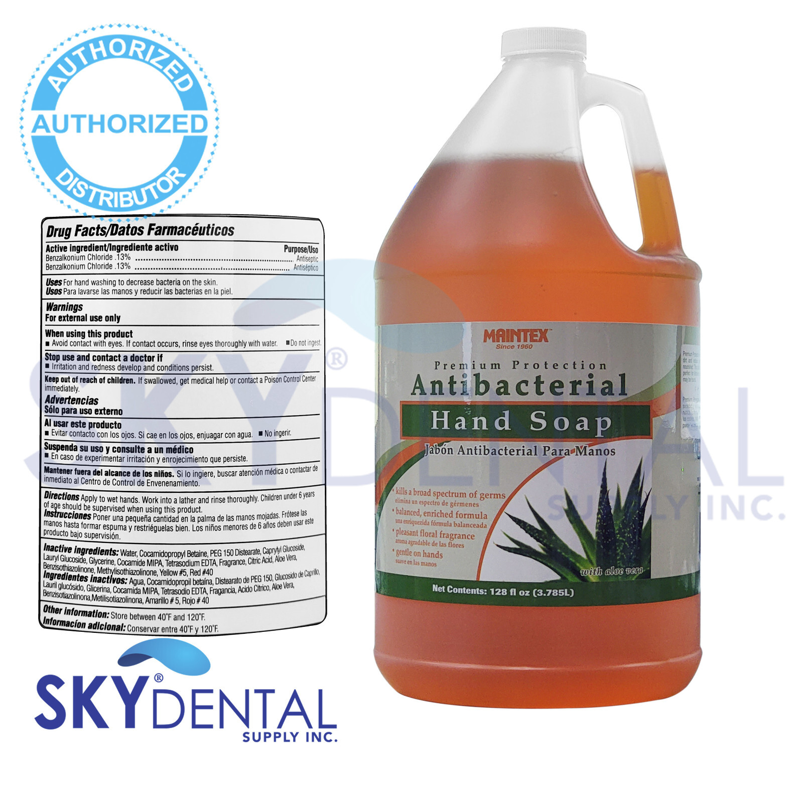 Antimicrobial Hand Soap Benzalkonium Chloride 1 Gallon 4 Medical/Dental Offices