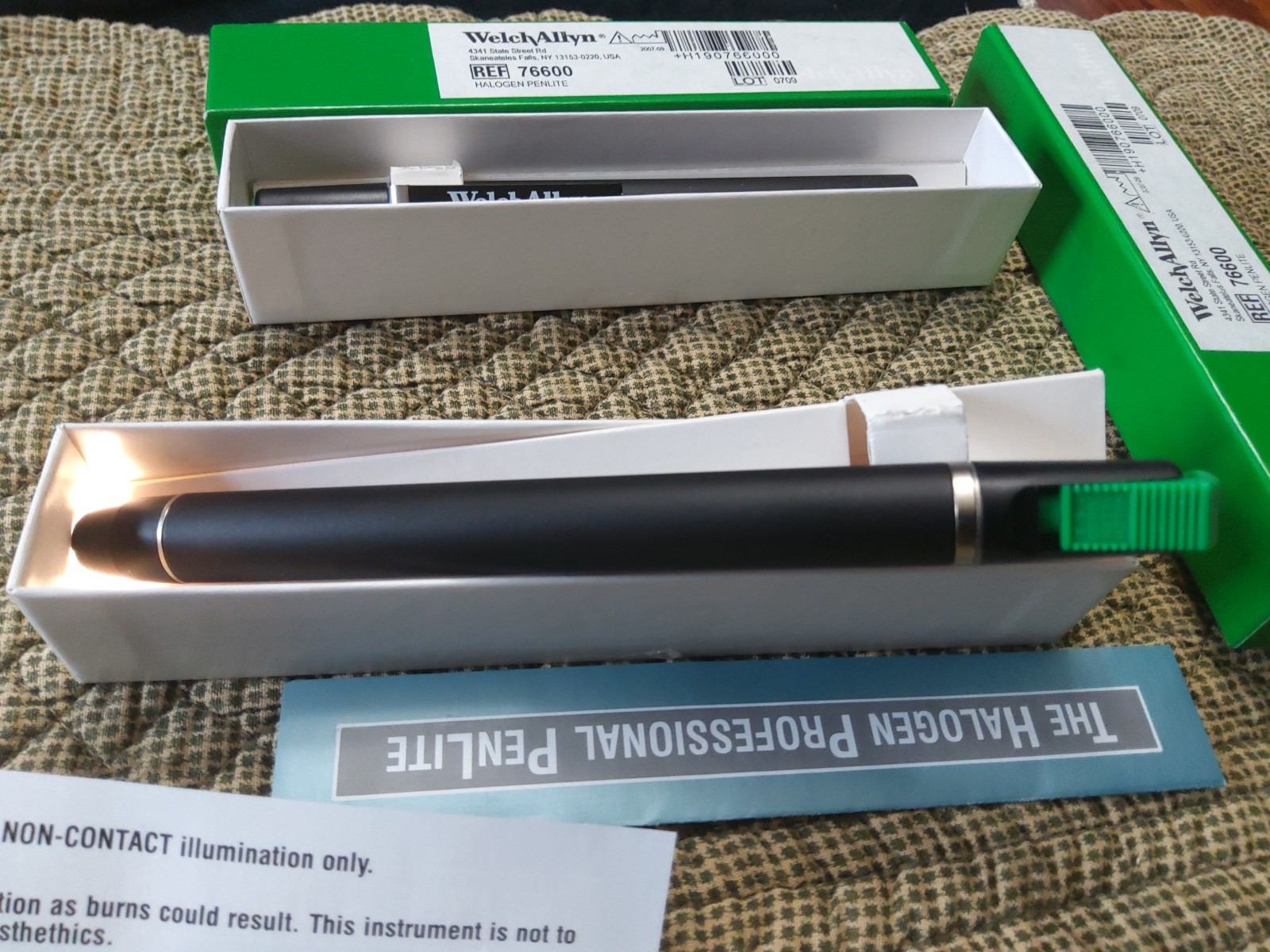 2 Welch Allyn 76600 Professional PenLite Ophthalmoscope, See Description, MINT!!