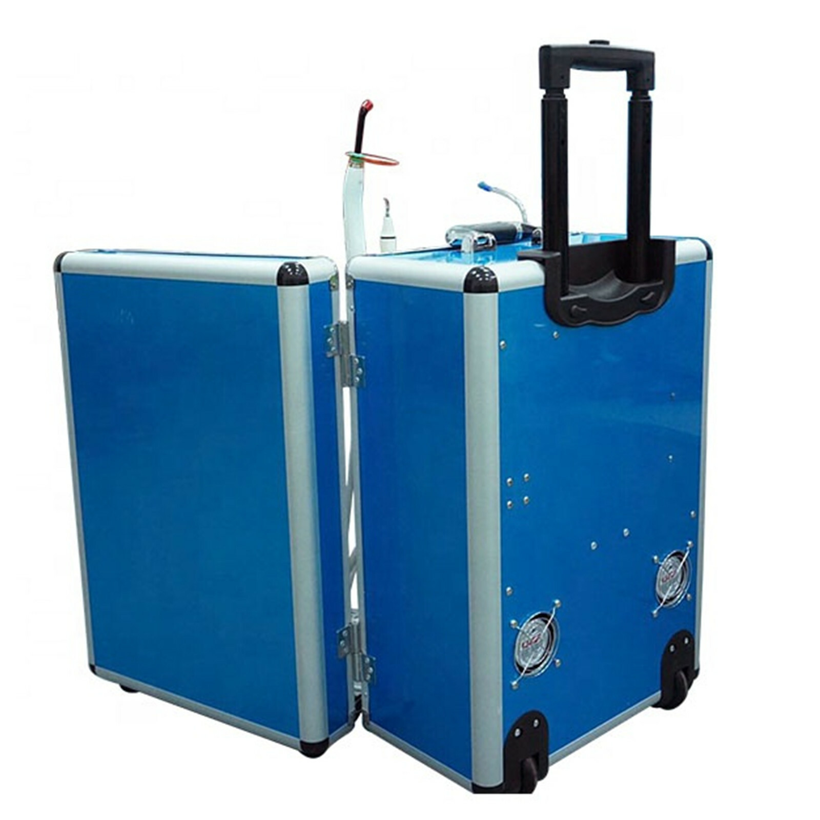 GU-P206S Portable Air Compressor Dental Unit + High Low Speed Handpiece Kits 2H