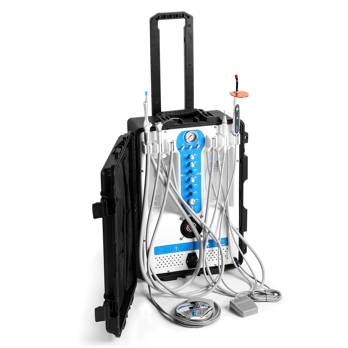 Portable Mobile Dental Delivery Unit System Cart Air Compressor Suction 4H P206S