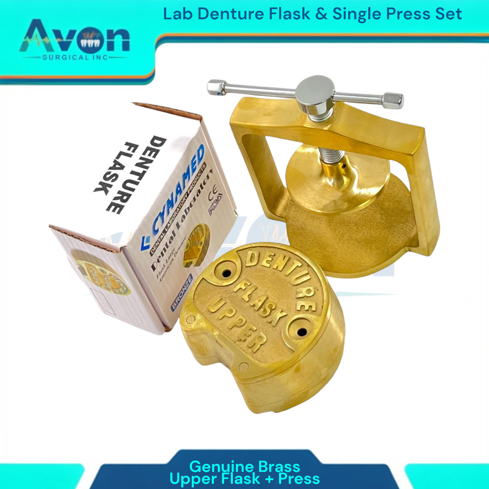 2 Pack | Single Denture Flask Press + Upper Flask – Lab Dental Partial Work