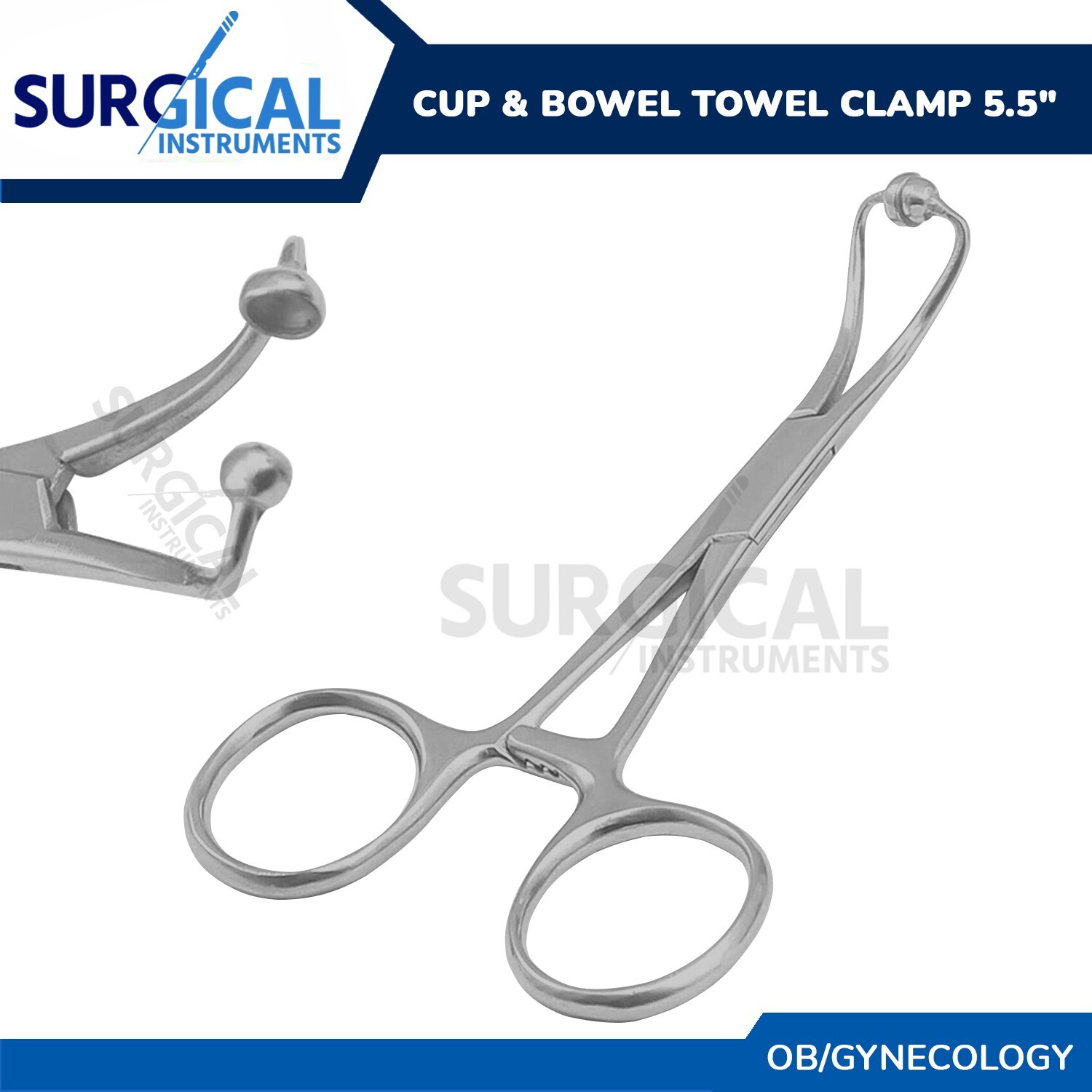 Cup & Bowel Towel Clamp Forceps Surgical Ob/Gynecology 5.5″ German Grade