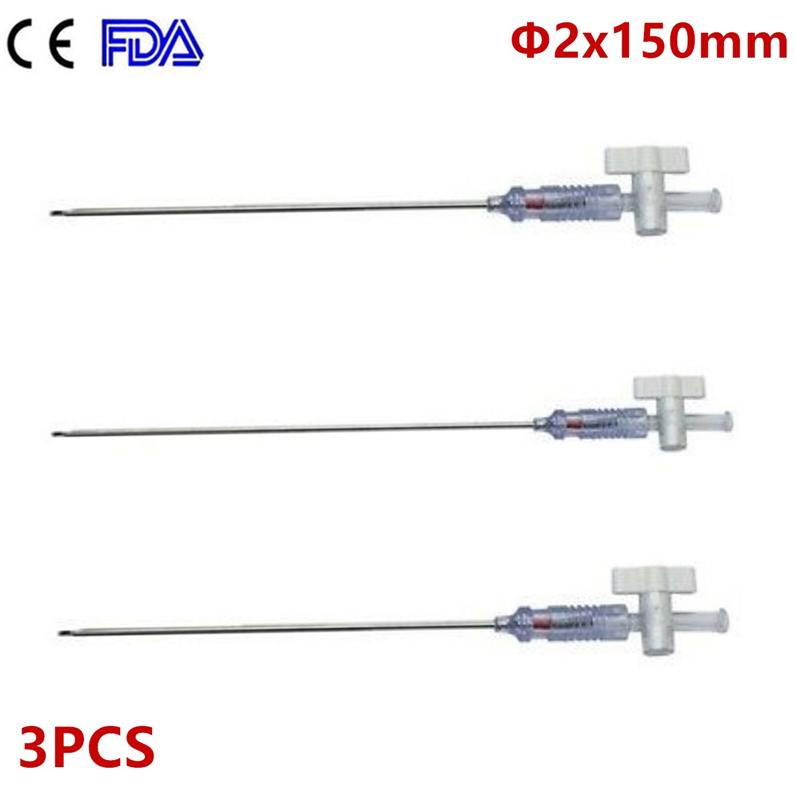 3X Disposable Laparoscopic Veress Needles Ф2x120mm for Medical Surgery FDA A++
