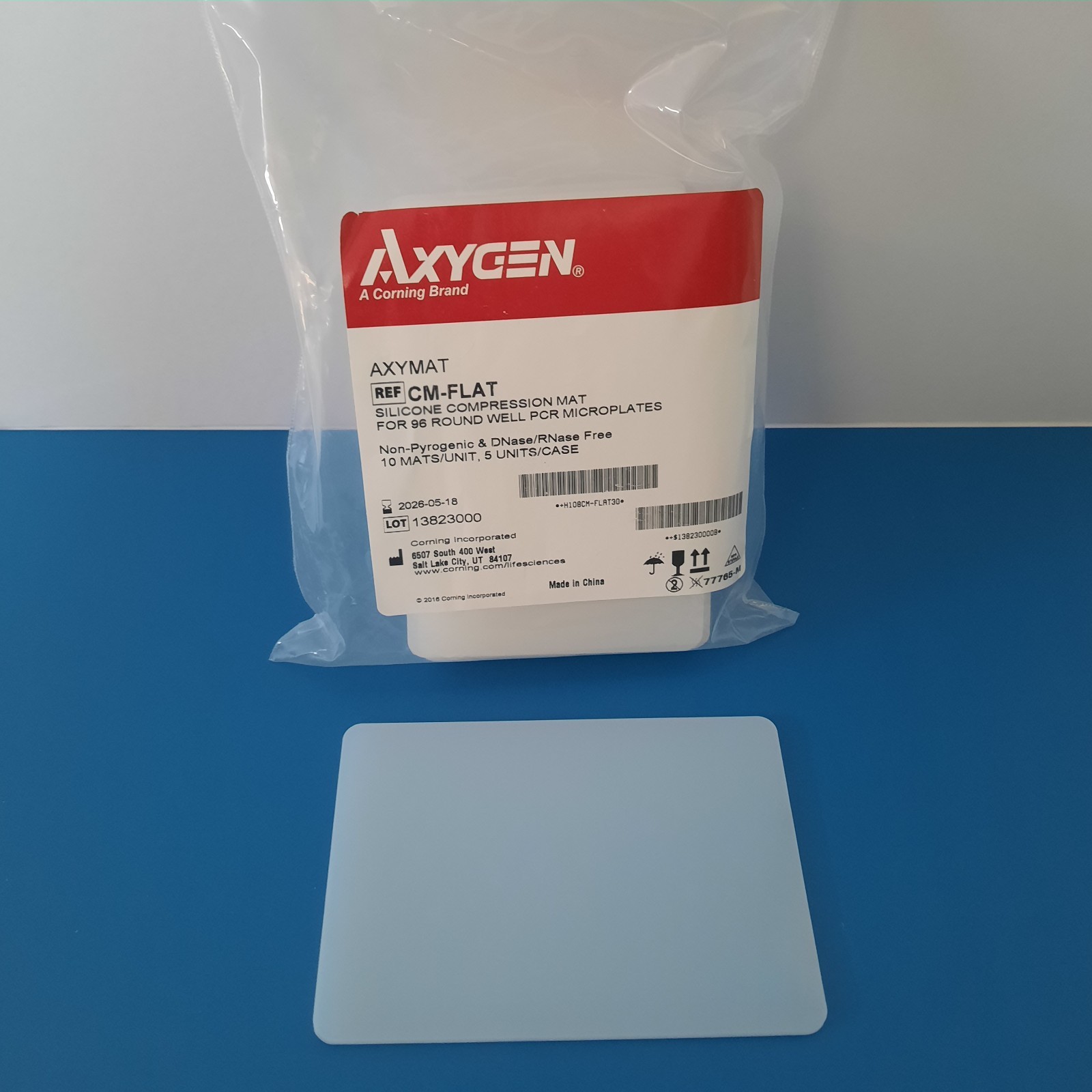 Axygen CM-FLAT Slicone 96 Round Well Compression Mat for PCR Microplates 10/pack