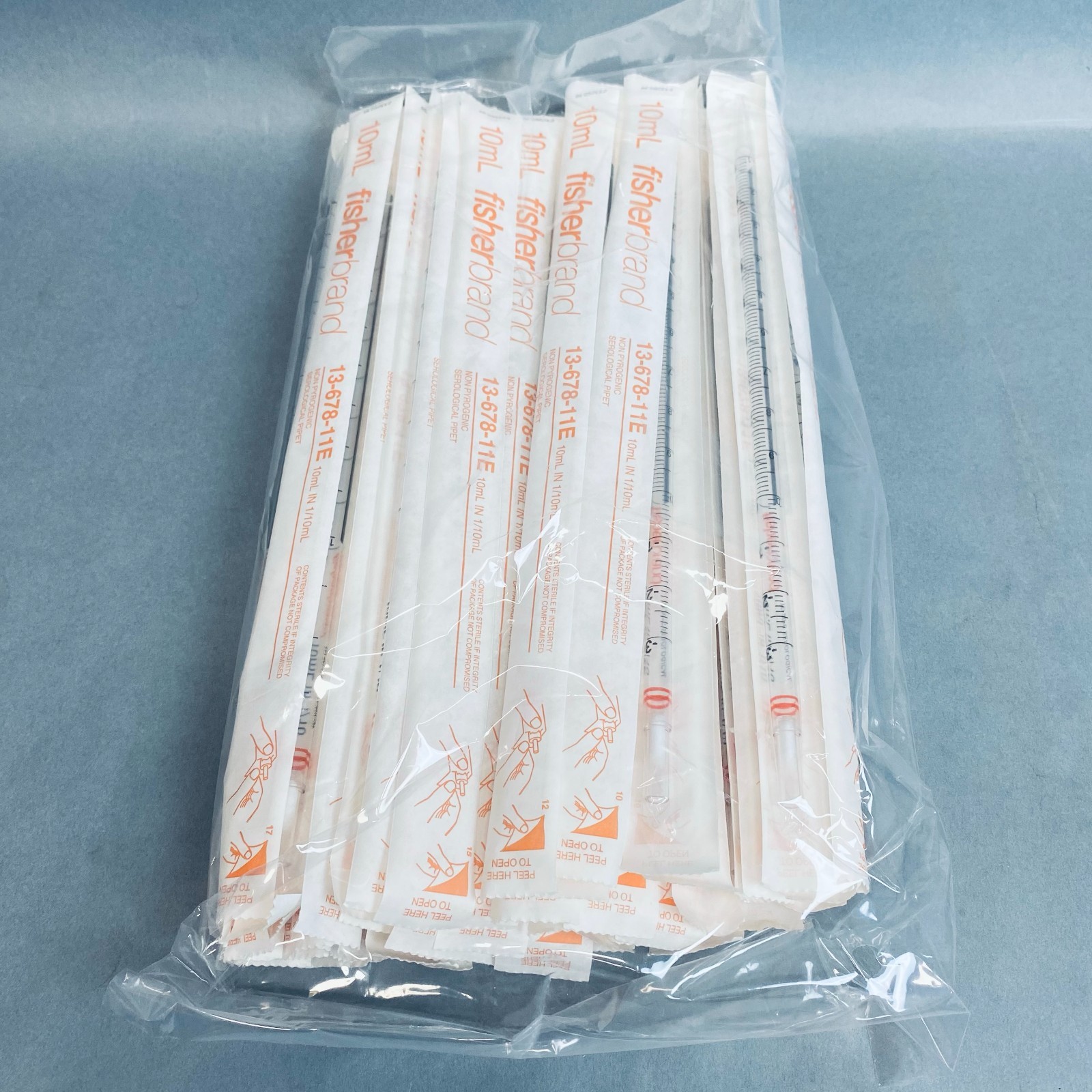 Fisher Scientific Serological Pipette 10 ml Polystyrene Case of 200 Pipettes