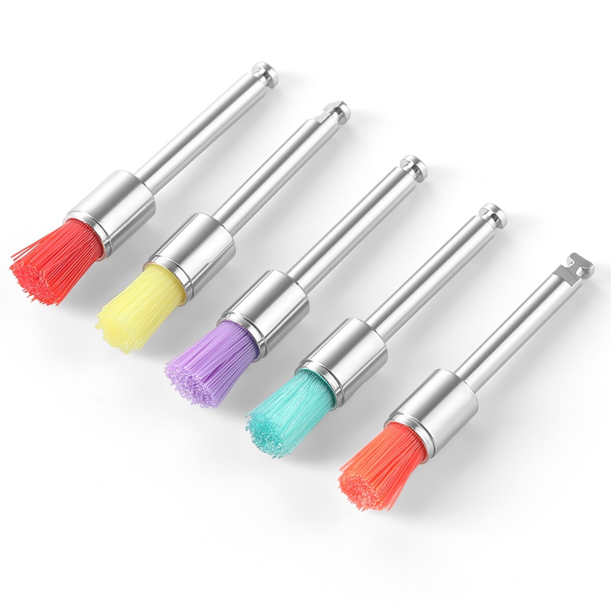 100 Brush Prophy Polisher Brush Latch Flat Type (RA) Nylon Bowl Polishing Dental