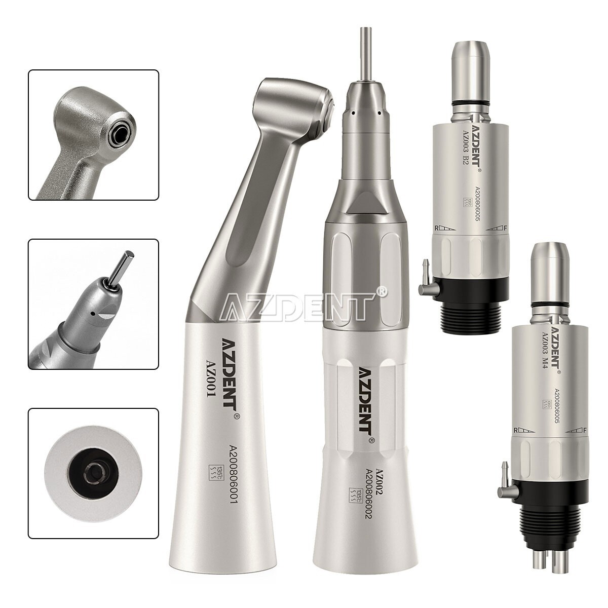 Dental Slow Low Speed Handpiece Straight Contra Angle Air Motor /FG Diamond Burs