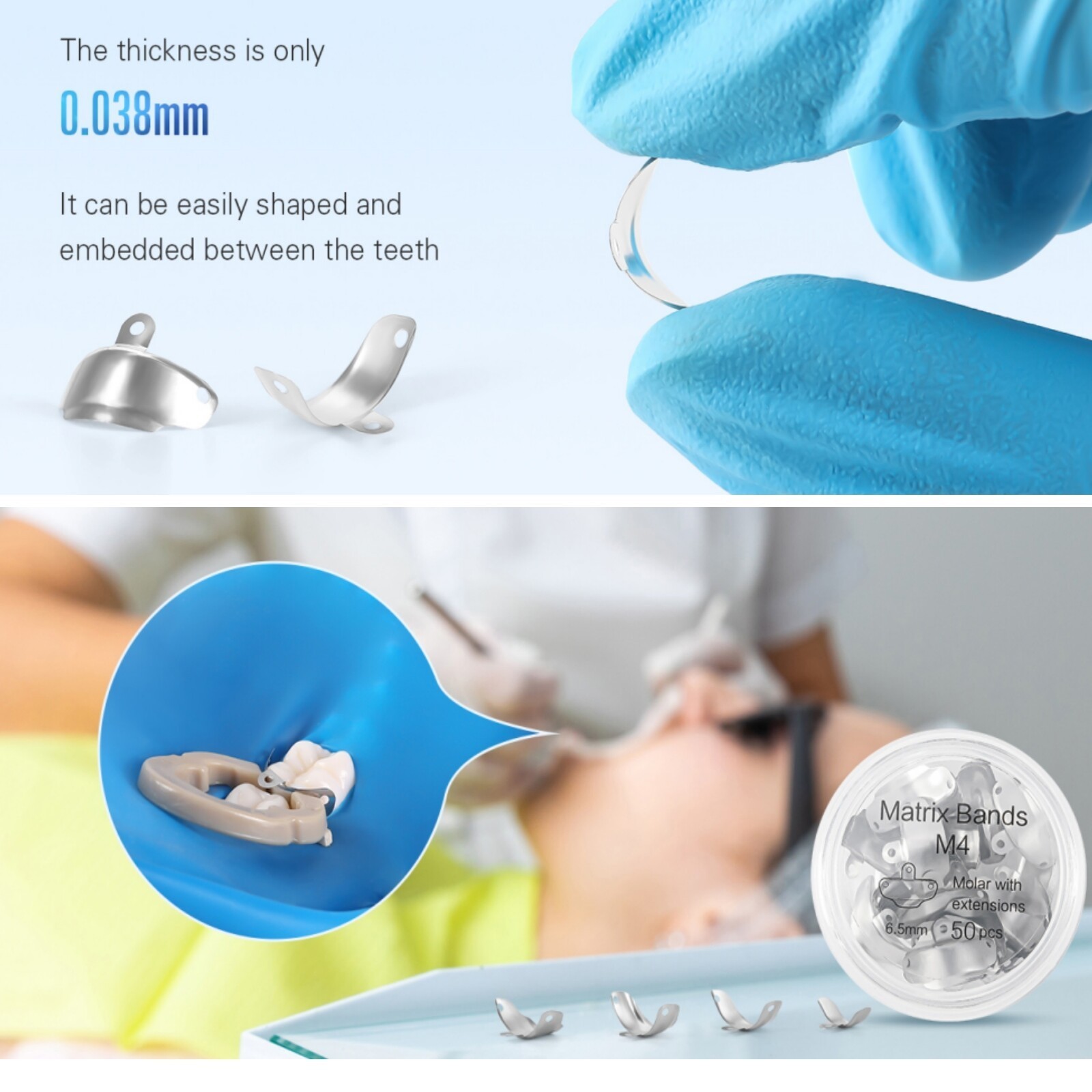 Dental Fit Garrison Palodent Matrix Bands Ring Sectional Matrice Clamp/Kit/Wedge