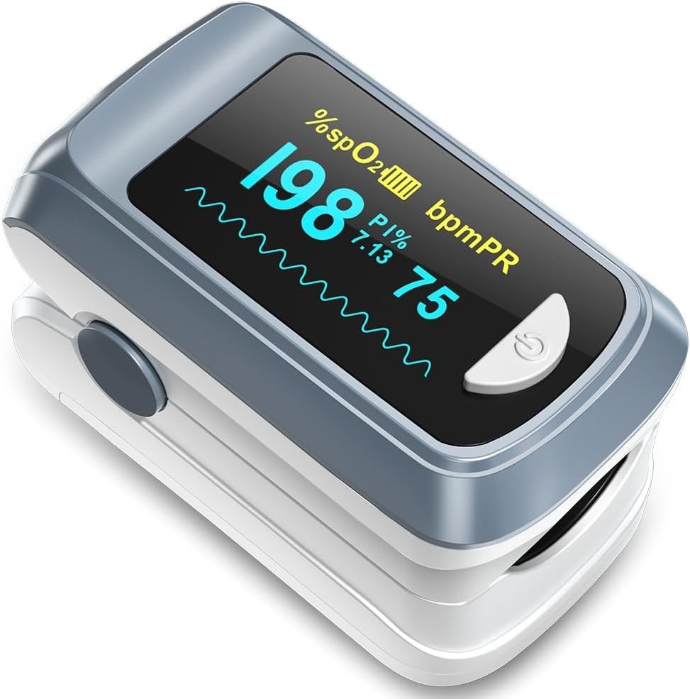 Pulse Oximeter Blood Oxygen Monitor Heart Rate SpO2 OLED Display