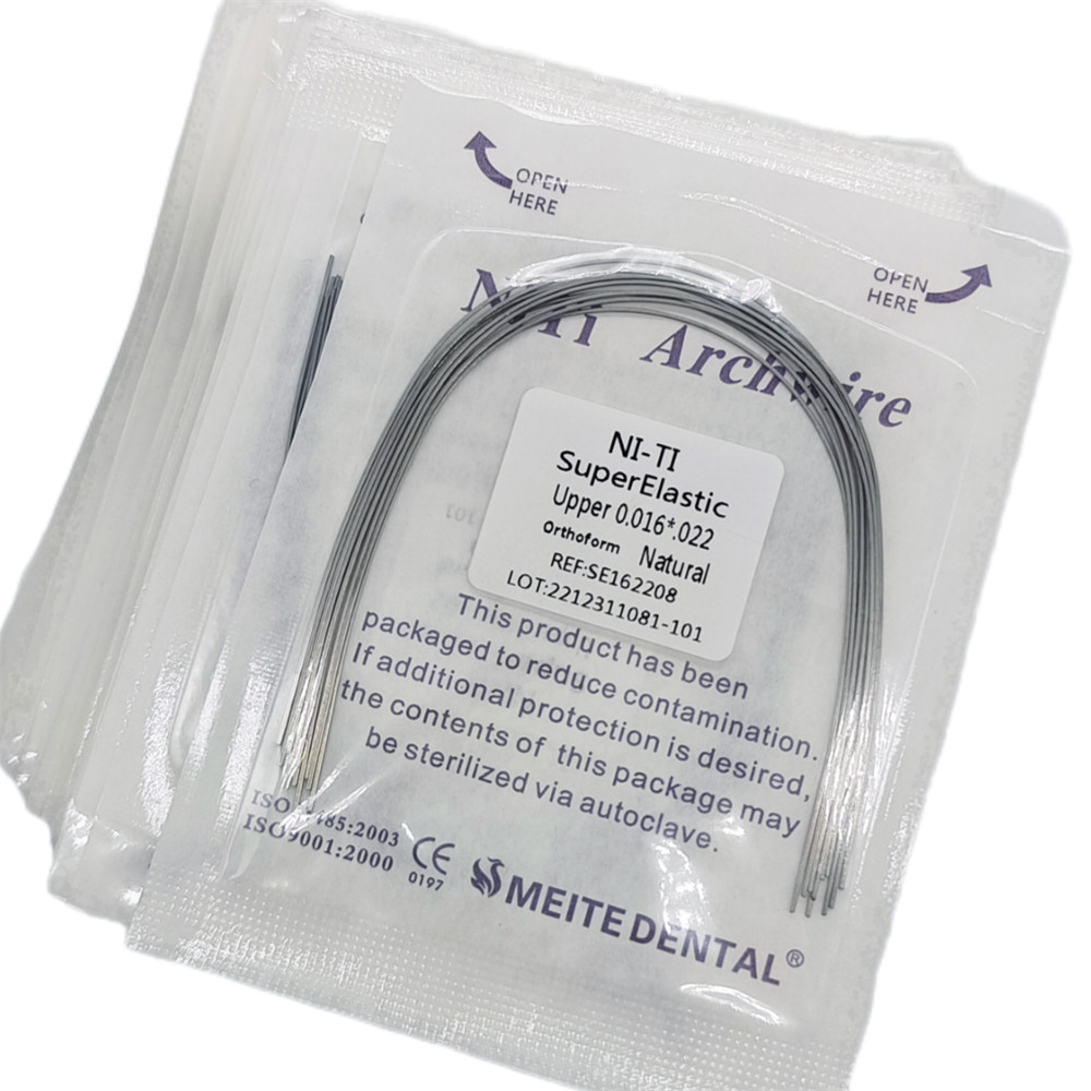 Dental Orthodontic Arch Wire Super Elastic Niti Round Rectangular Natural Form