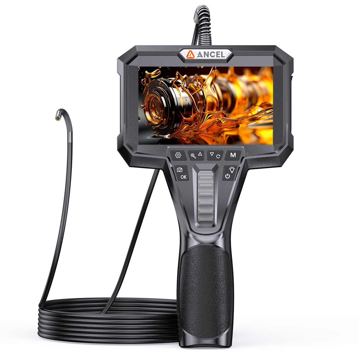 ANCEL AN303 Articulating Borescope 2-Way 210° Industrial Endoscope Camera 3.9mm