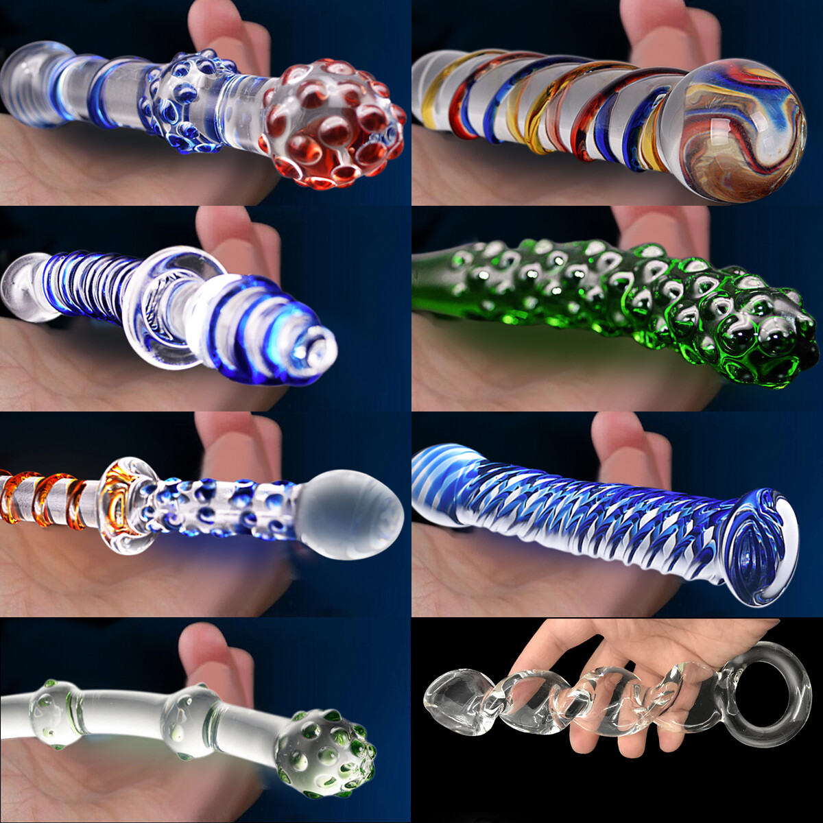 Glass-Toy-For-Women-Anal-Butt-Plug-Dildo-G-spot-Massager-Female-Sex-Toys Crystal