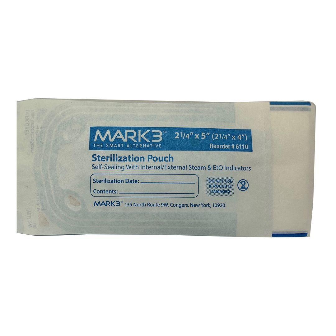 MARK3 Self-Sealing Sterilization Pouch, 2-1/4″ x 5″, 200/Box