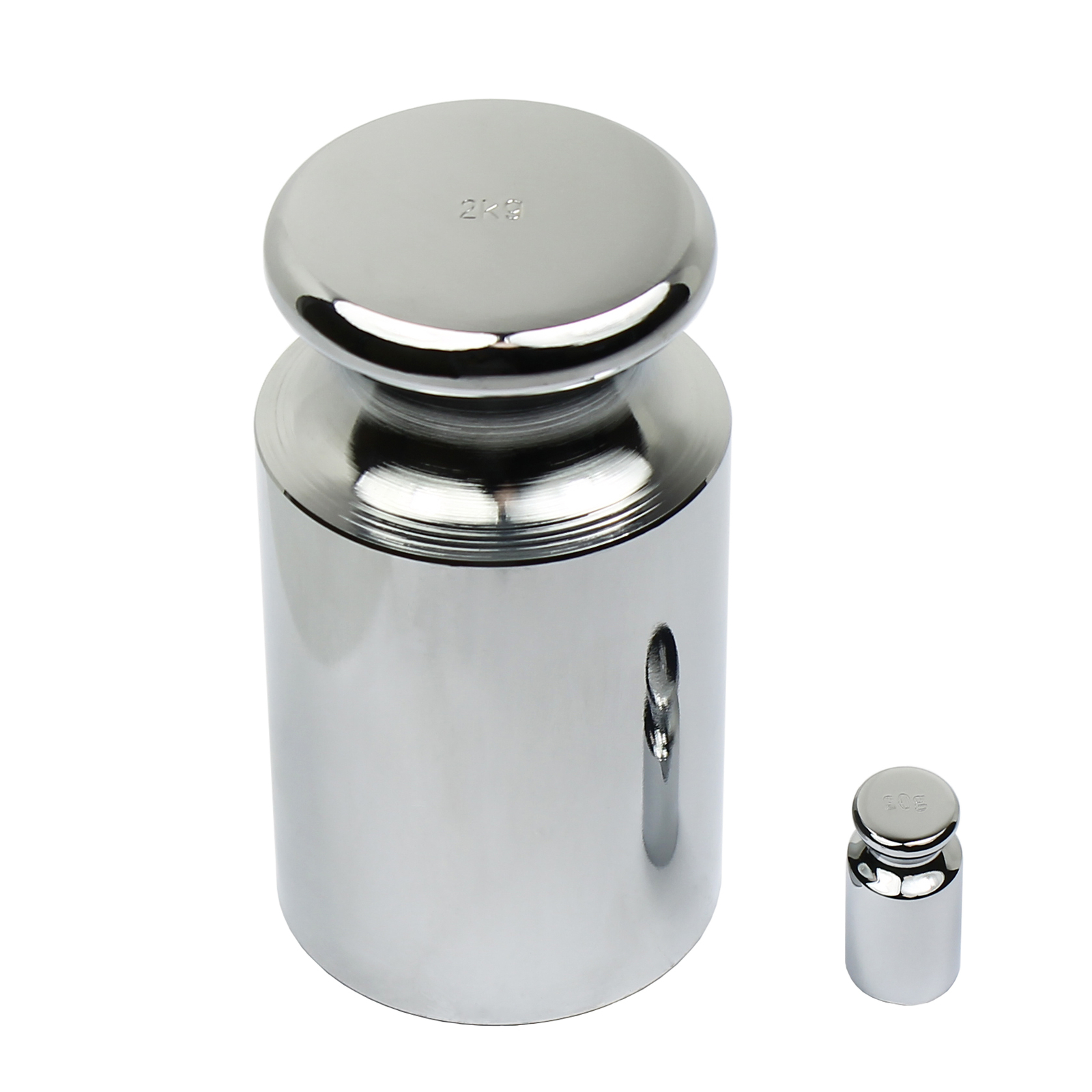 2000g / 2kg Chrome Calibration Weight with 20 Gram Test Weight