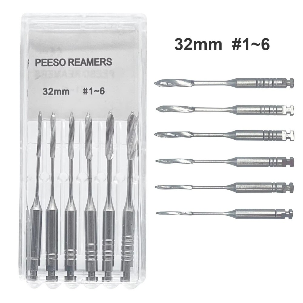 Dental Endodontic Gates Drills Peeso Reamers 32/28mm Stainless Steel Endo Files