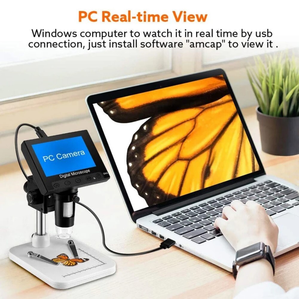 Elikliv USB Digital Microscope 1000X 4.3″ LCD Screen Soldering Coin Microscope
