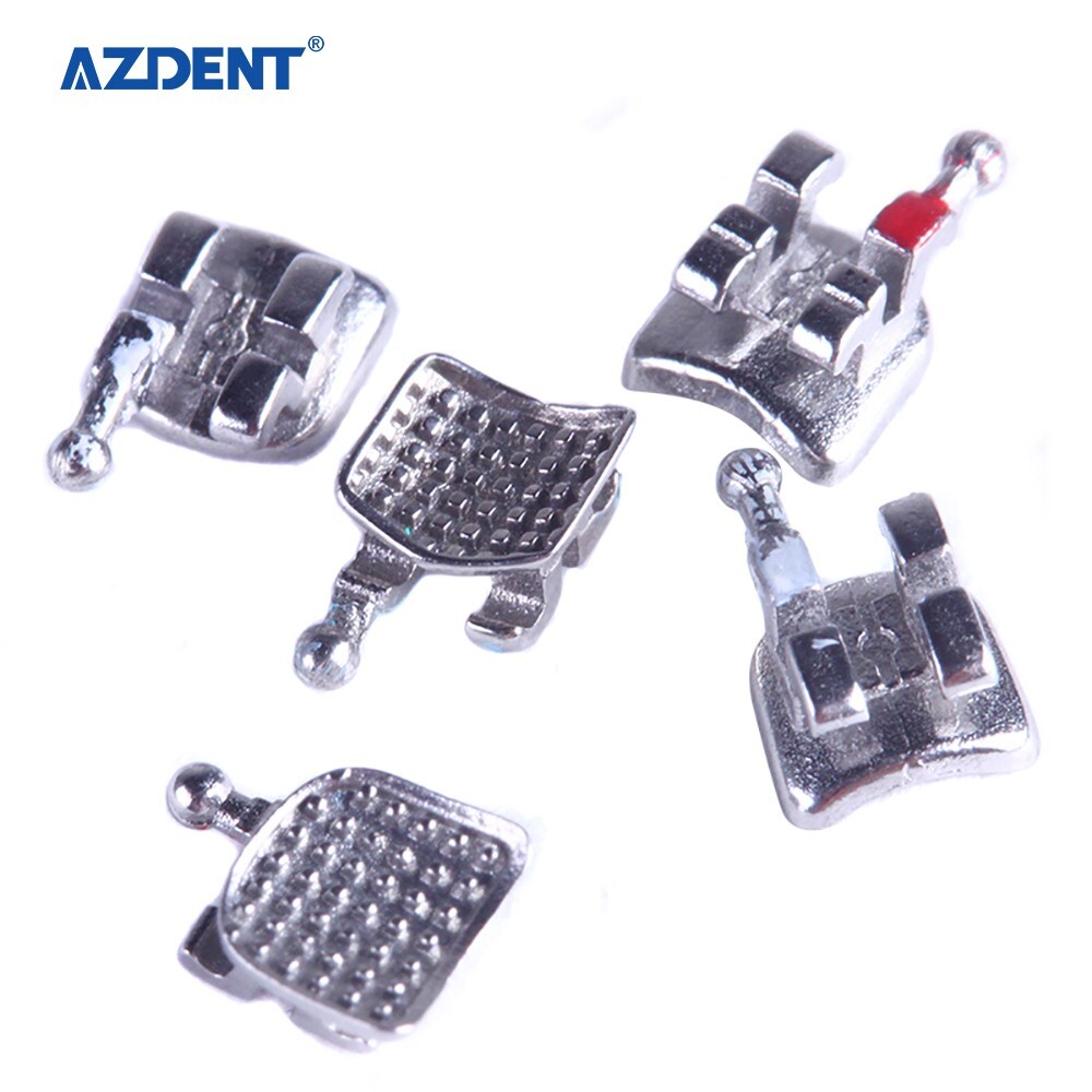 AZDENT Dental Ortho Monoblock Brackets Braces Mini Roth .018 Hooks 3-4-5