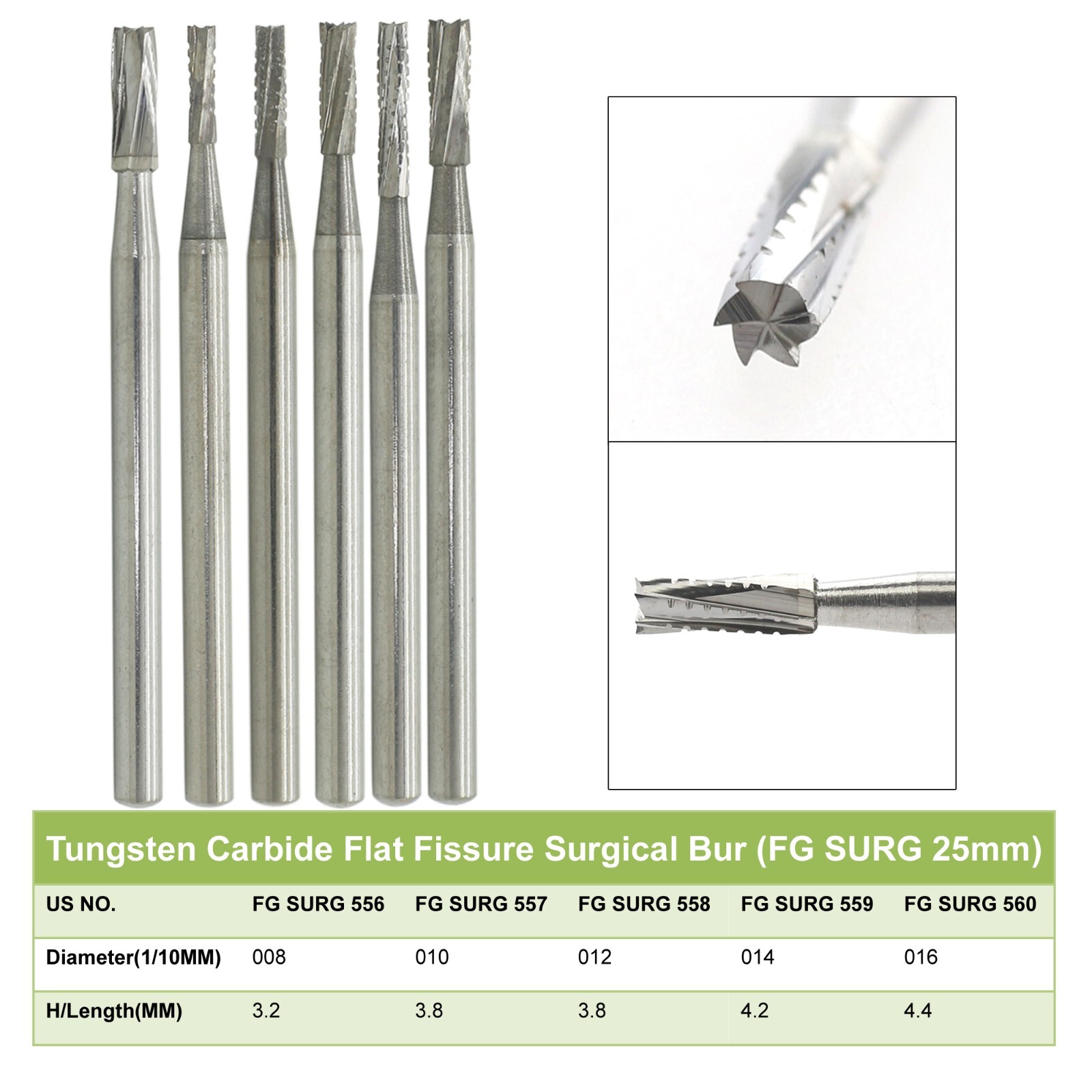 Wave Dental Surgical Burs Round Carbide Surgical Length Bur 25mm FGOS High Speed