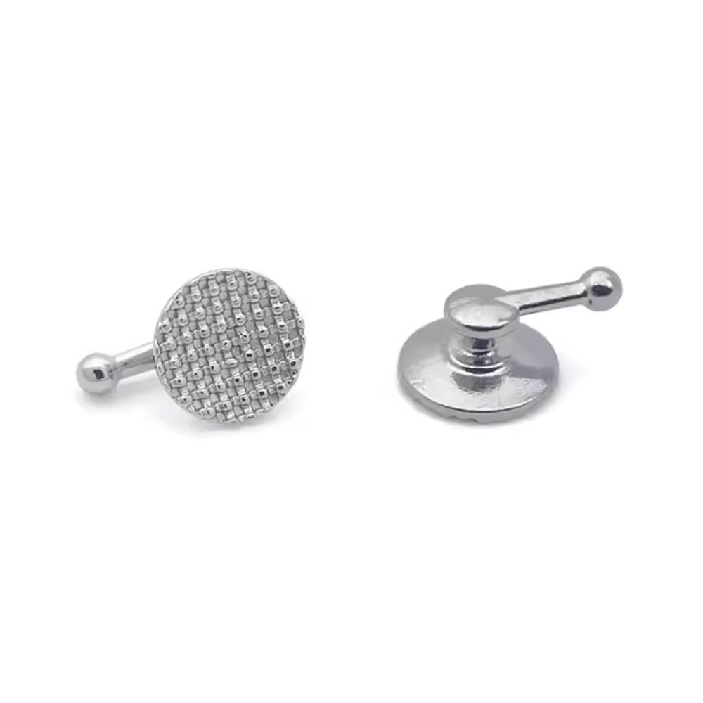 10Pcs Dental Orthodontic Bondable Lingual Buttons with Hook Round Base
