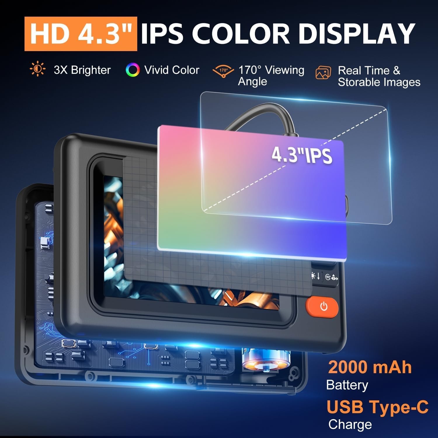 All-In-One Borescope Camera for DIY & Professional Use – Waterproof & Versatile