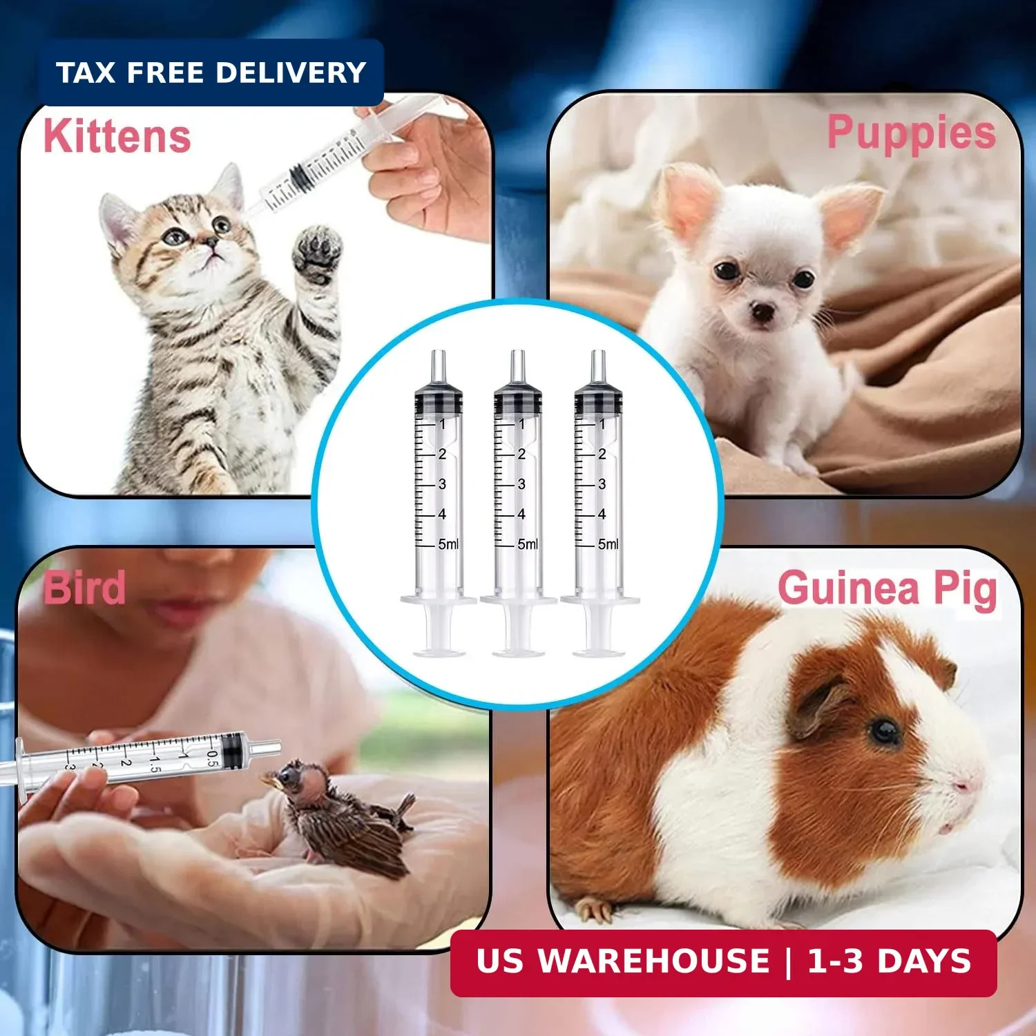 5ml Syringe for Liquid,Syringe Without Needle,Sterile Individually Packed 10pcs.