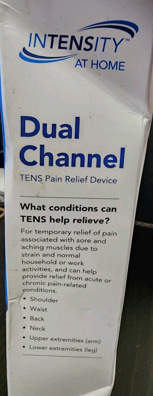 InTENSity At Home Dual Channel TENS Pain Relief Device OTC Exp 09/2026 NOB