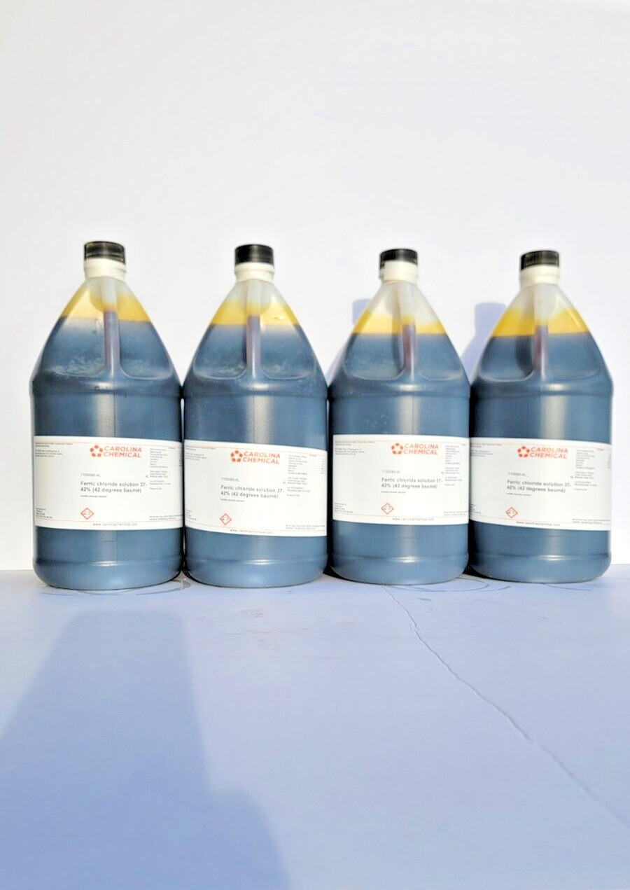 Ferric Chloride Solution Liquid Etchant 4 Liters x 4 jugs / 4 Gallon PCB Etchant