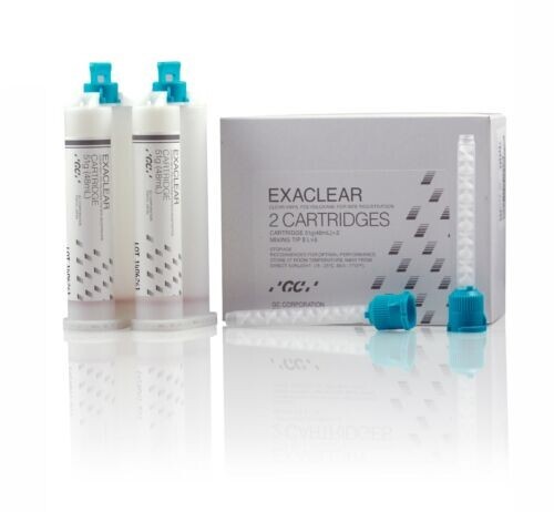 Dental GC Exaclear Clear Vinyl Polysiloxane VPS Bite Registration 2 Cartridges
