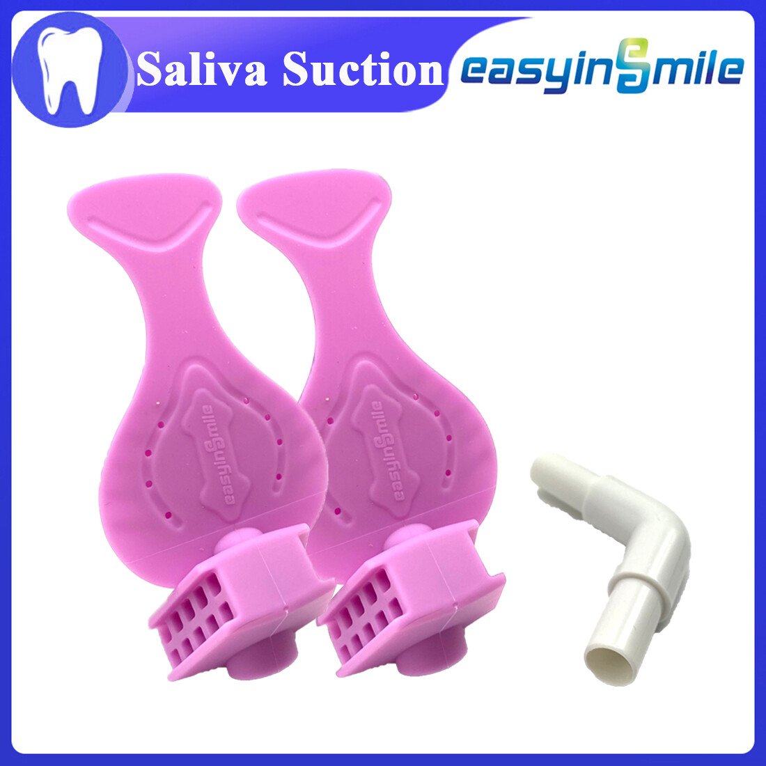 Dental isolation adpater saliva suction Hands-free to HVE valve mouthpieces dry