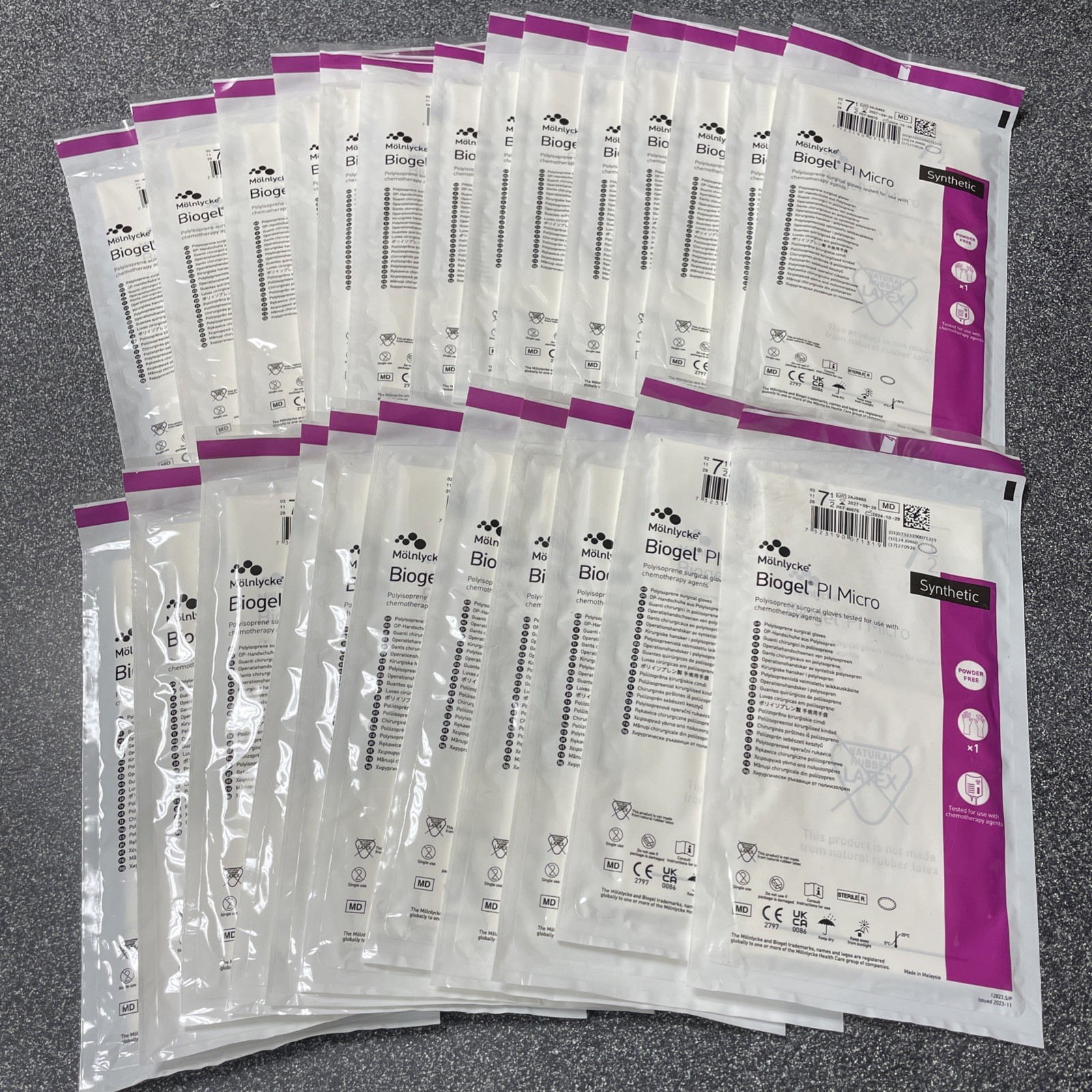 Biogel PI Micro Surgical Gloves Sterile *25 Pair* Size: 7.5 Exp 9-28-2027
