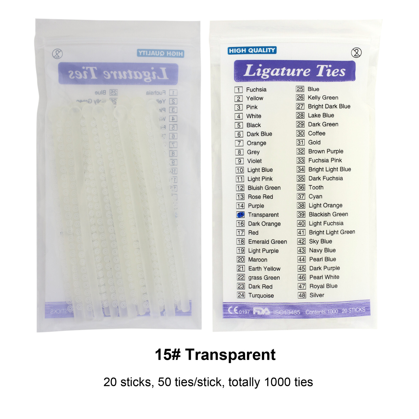 1000pcs Dental Orthodontic Ligature Ties Braces Elastic Rubber Ligas Ortodoncia