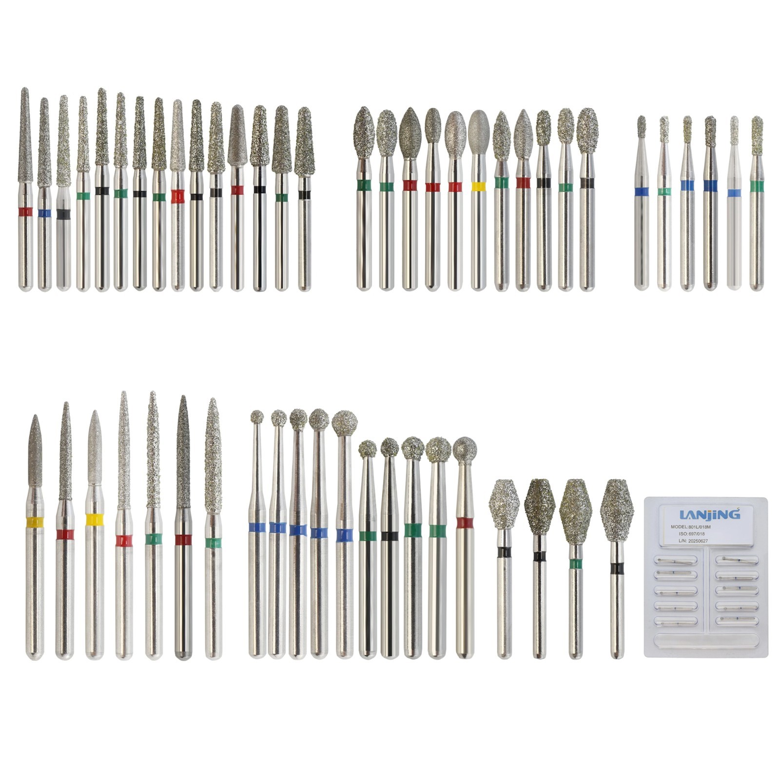Diamond Burs Dental Zirconia Cutter Diamond Bur FG Football Round End Taper Pear
