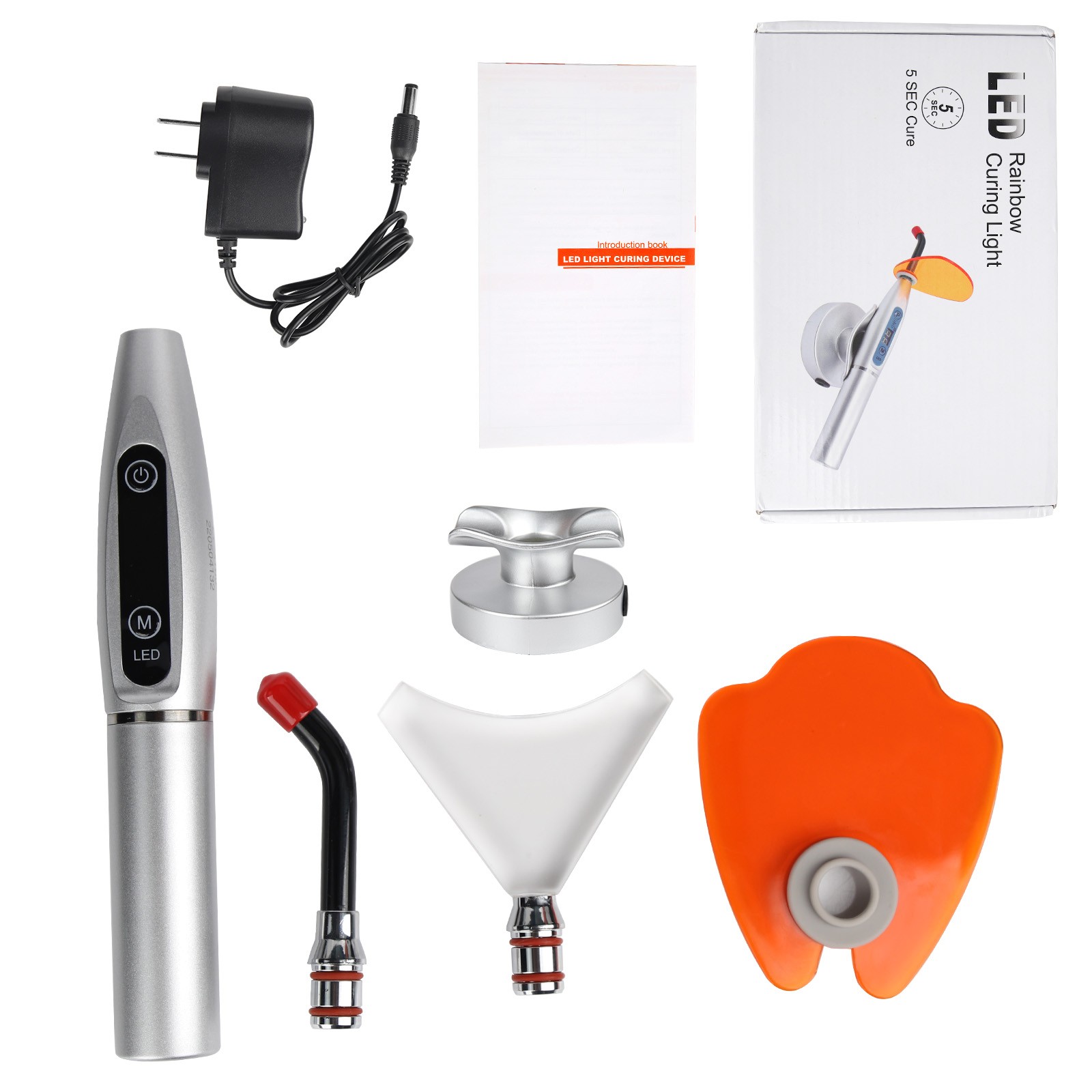 Dental Wireless Cordless LED Cure Curing Light Lamp 2000mw 5W Tool Resin Cure US