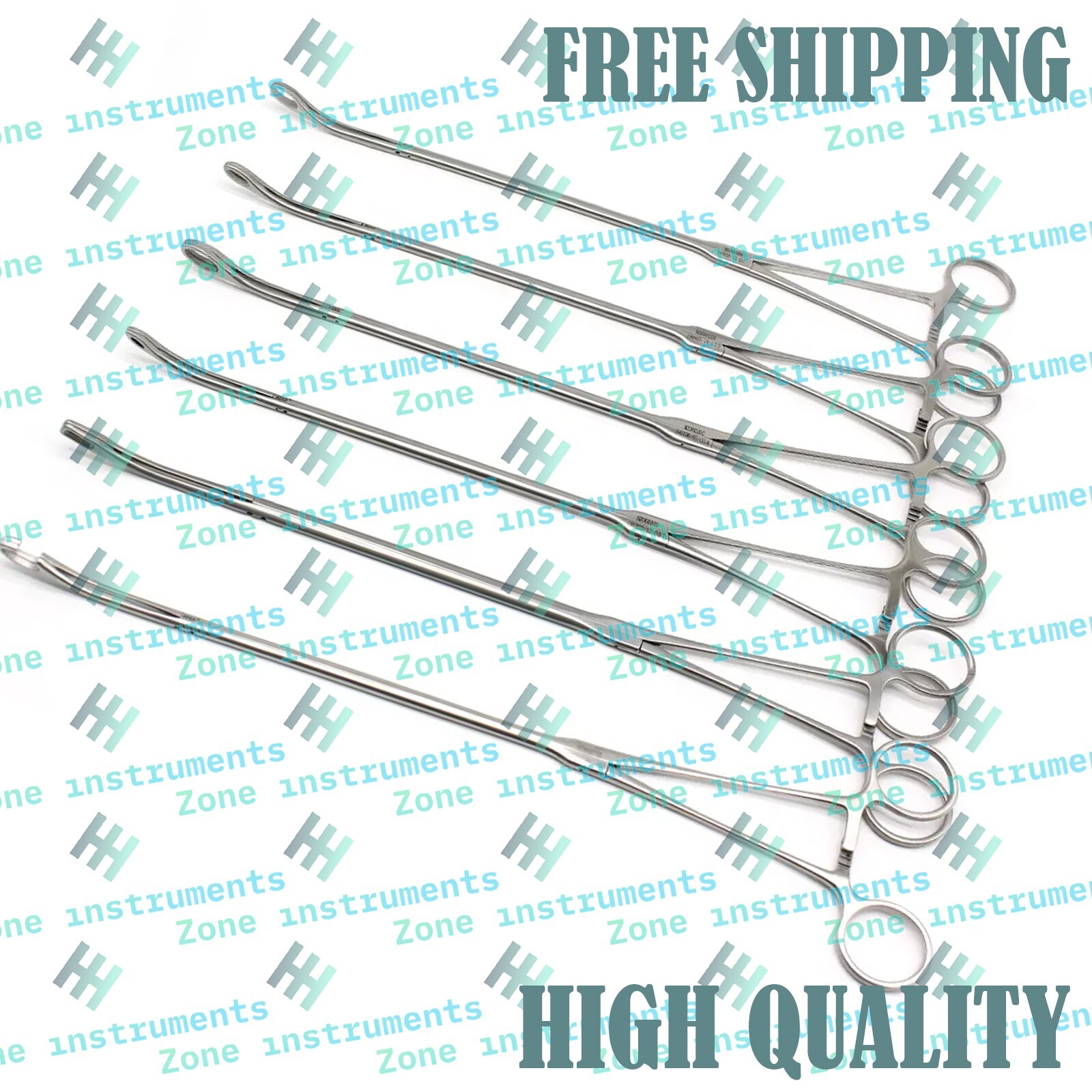 6pcs set Thoracoscopic Tissue Forceps – Thoracic Surgery Grasper Instruments