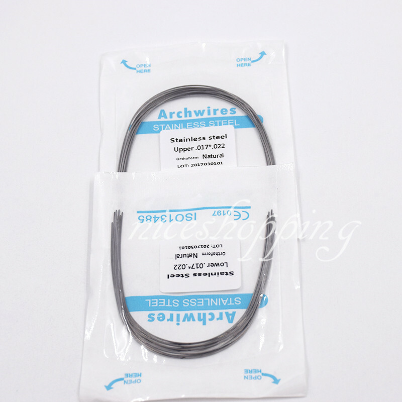 10 Packs Dental Orthodontic Stainless Steel Rectangular Arch Wire Natural/Ovoid