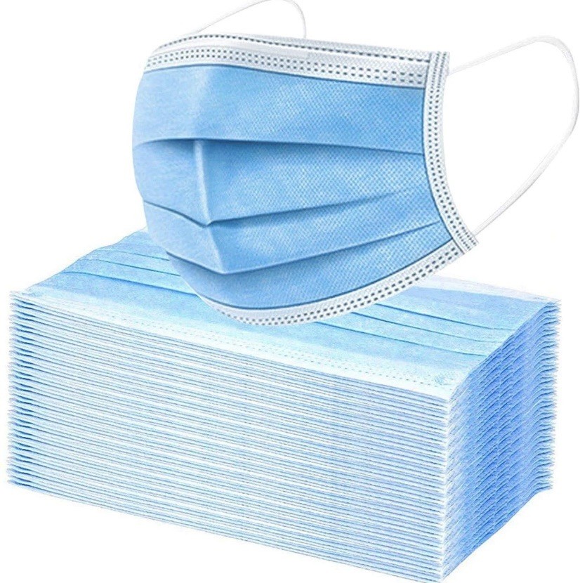 2000 Pcs Blue Disposable Face Cover 3-Ply Filter Breathable Earloop Masks ASTM