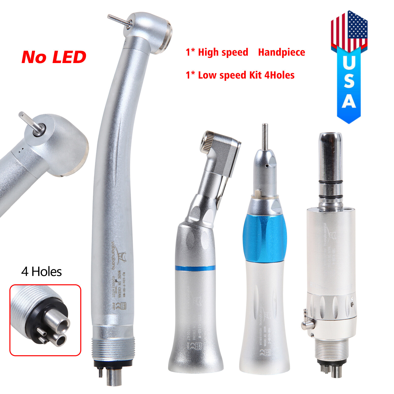 NSK Style Dental High Low Speed Handpiece / Kit 2/4 Holes Air Turbine